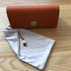 Authentic Tory Burch sunglass case and bag